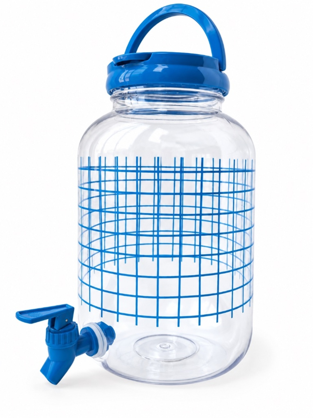 NWT Mainstays Blue Grid 1.2G Game Day Drink Dispenser